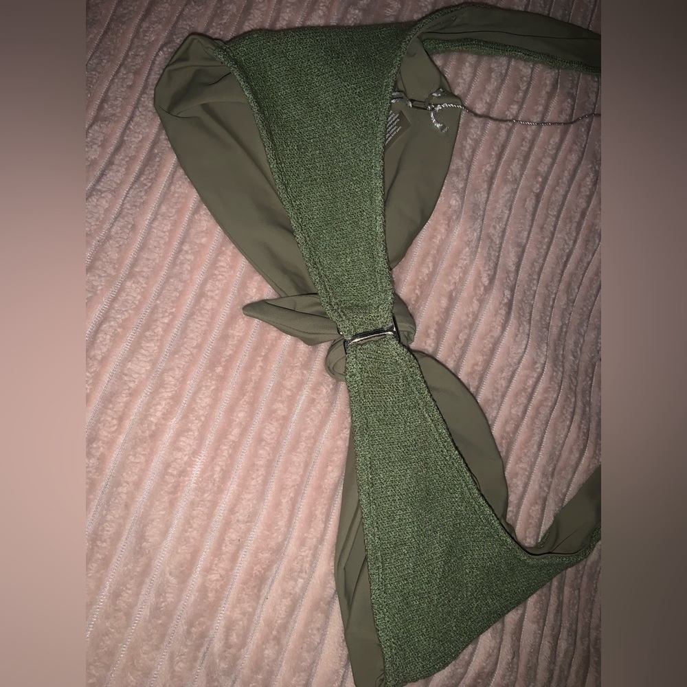 Nwot knit green swim top revolve tacoola M bathing suit spring casual $120 - Picture 8 of 8